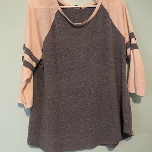 Baceball tee style shirt